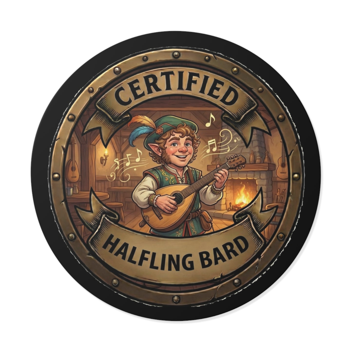 Certified Halfling Bard Sticker