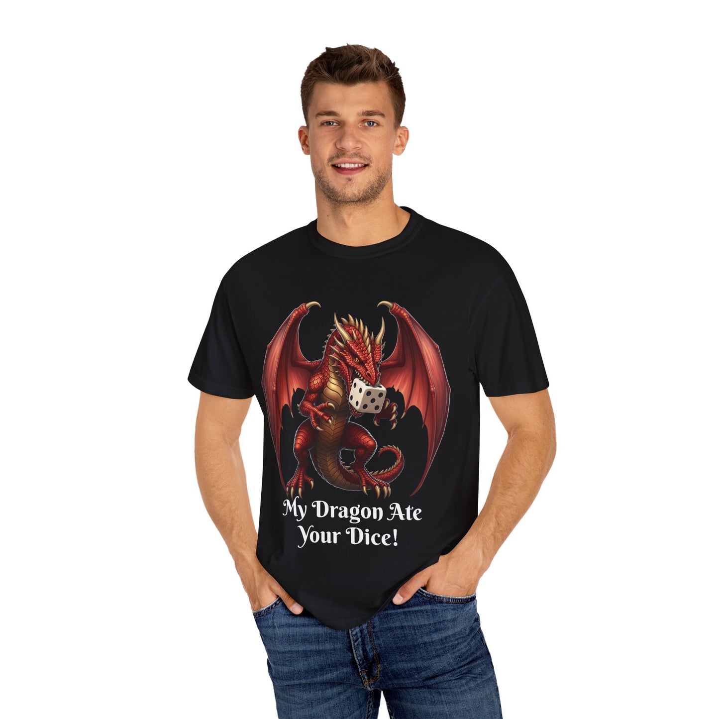 Dragon T-Shirt - My Dragon Ate Your Dice! - Unisex