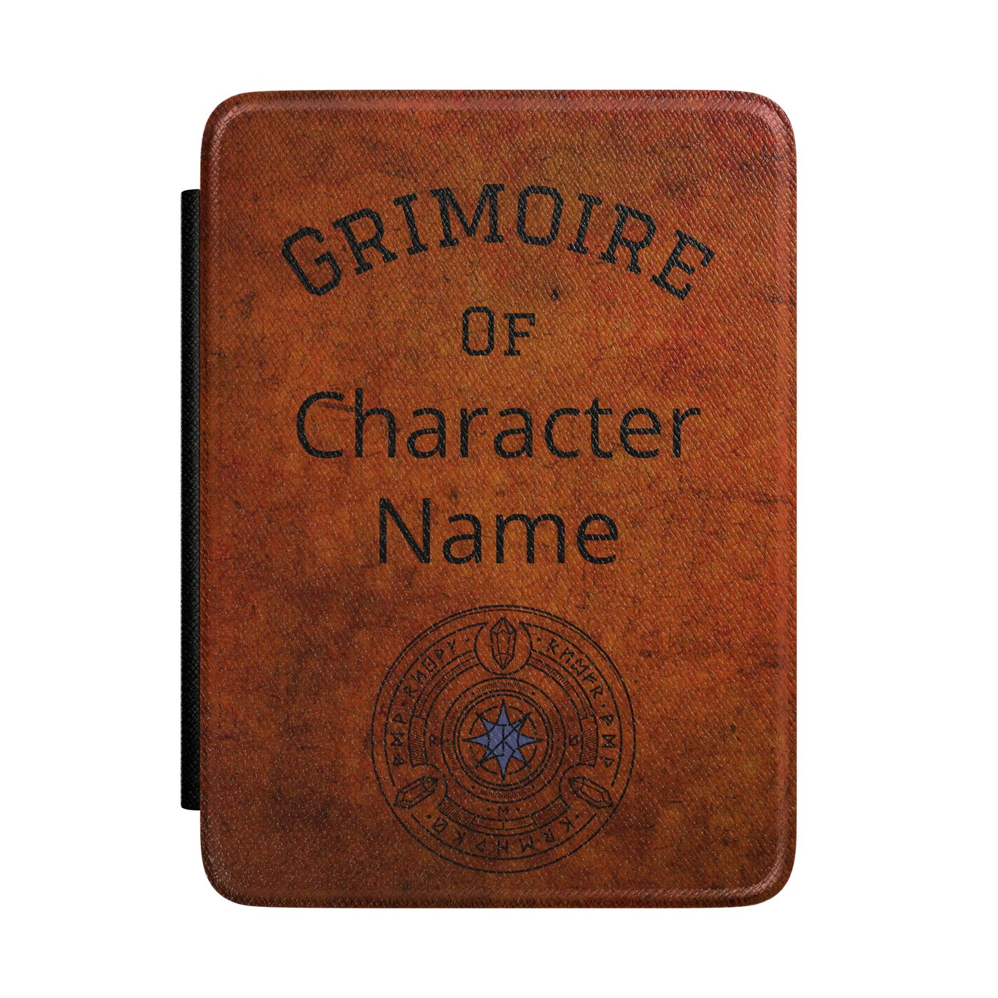 Grimoire Kindle Case – Personalized 'Grimoire of [Name]' Faux Leather E-Reader Cover