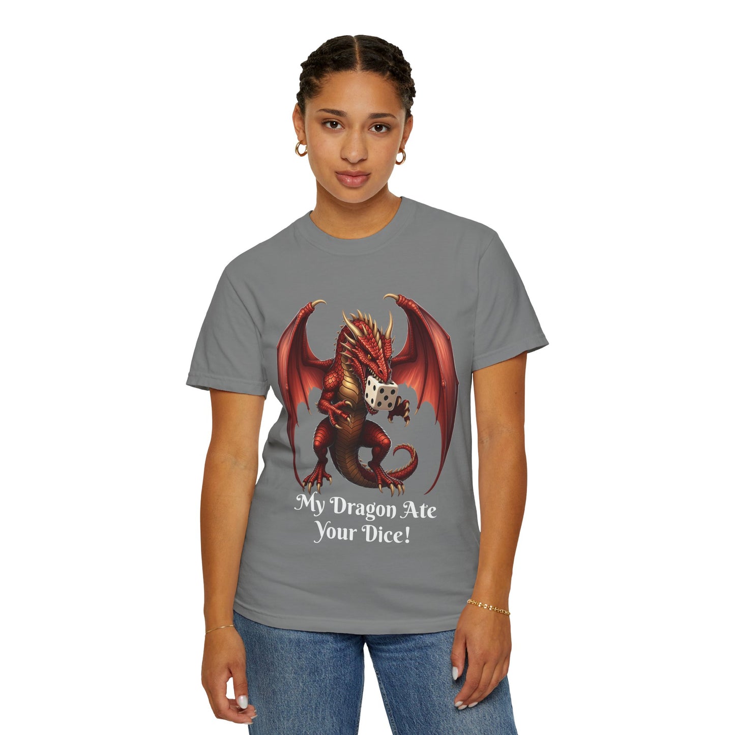 Dragon T-Shirt - My Dragon Ate Your Dice! - Unisex