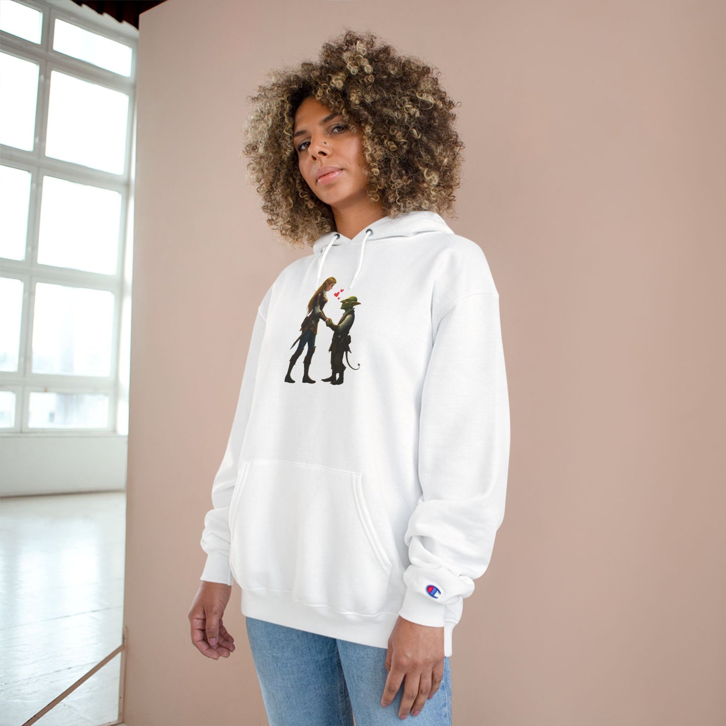 ‘I Rolled a Natural 20’ Champion Hoodie — Rogue & Goblin Dice Lover Sweatshirt