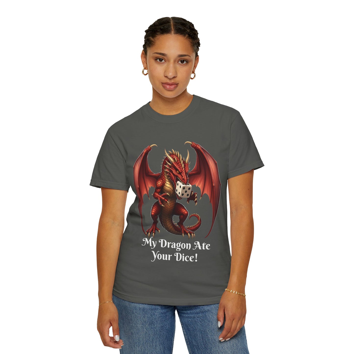 Dragon T-Shirt - My Dragon Ate Your Dice! - Unisex