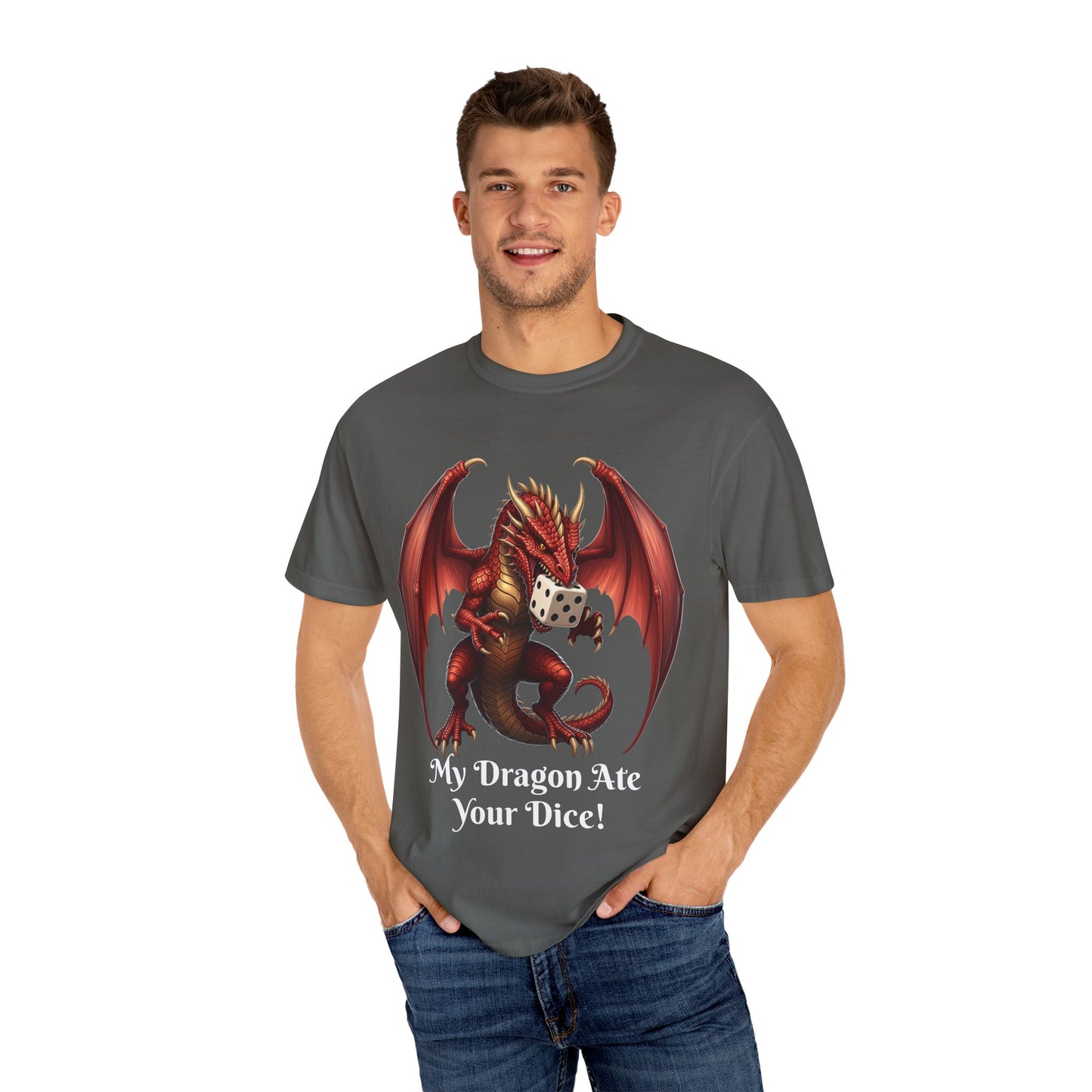 Dragon T-Shirt - My Dragon Ate Your Dice! - Unisex