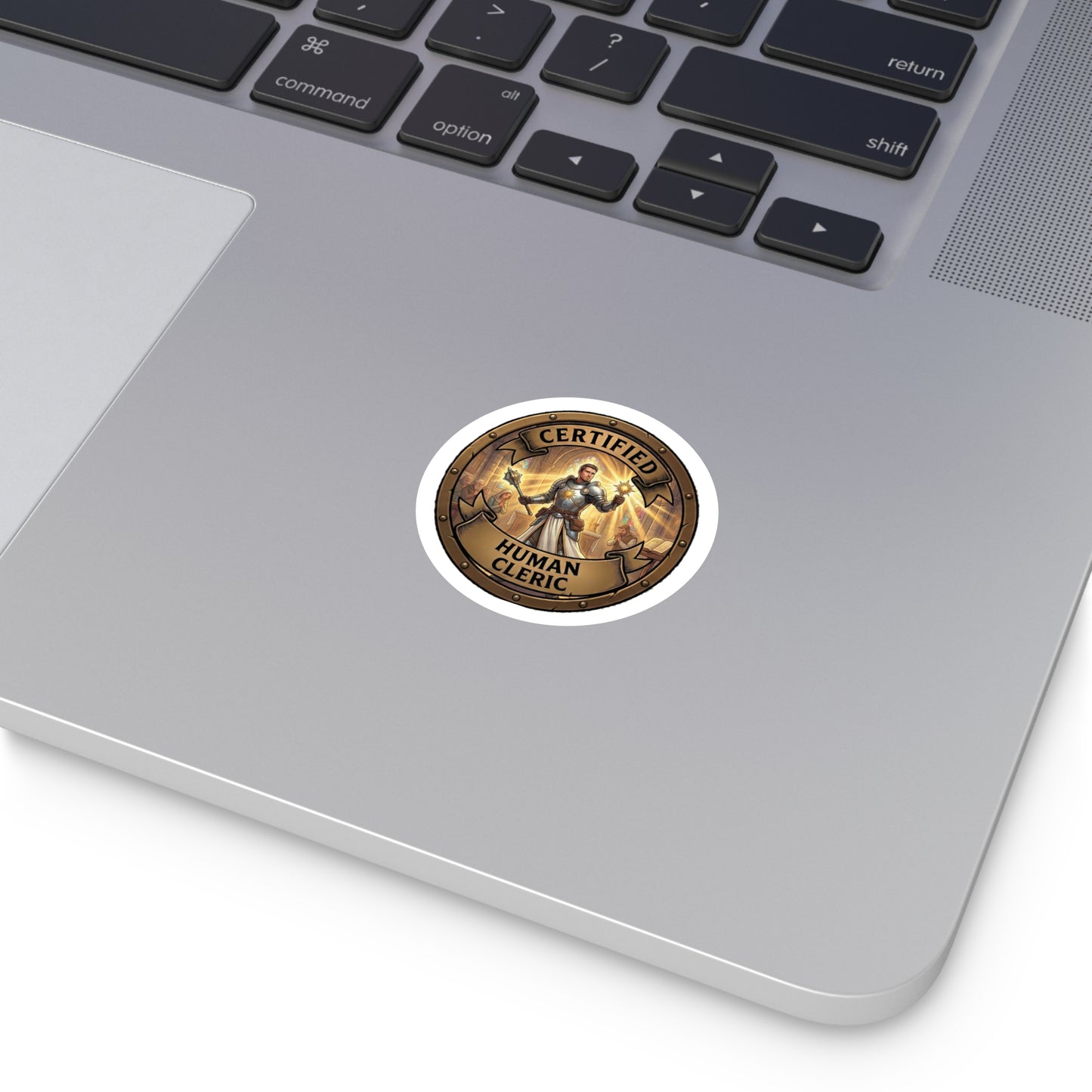 Certified Human Cleric Round Vinyl Sticker