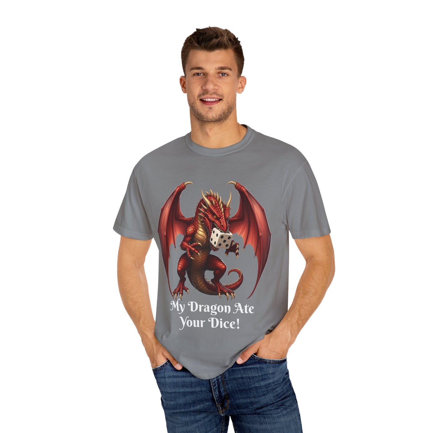 Dragon T-Shirt - My Dragon Ate Your Dice! - Unisex
